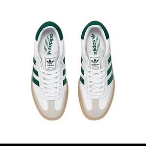 Adidas Samba Kids XLG Athletic Shoe In White / Collegiate Green / Pantone 2